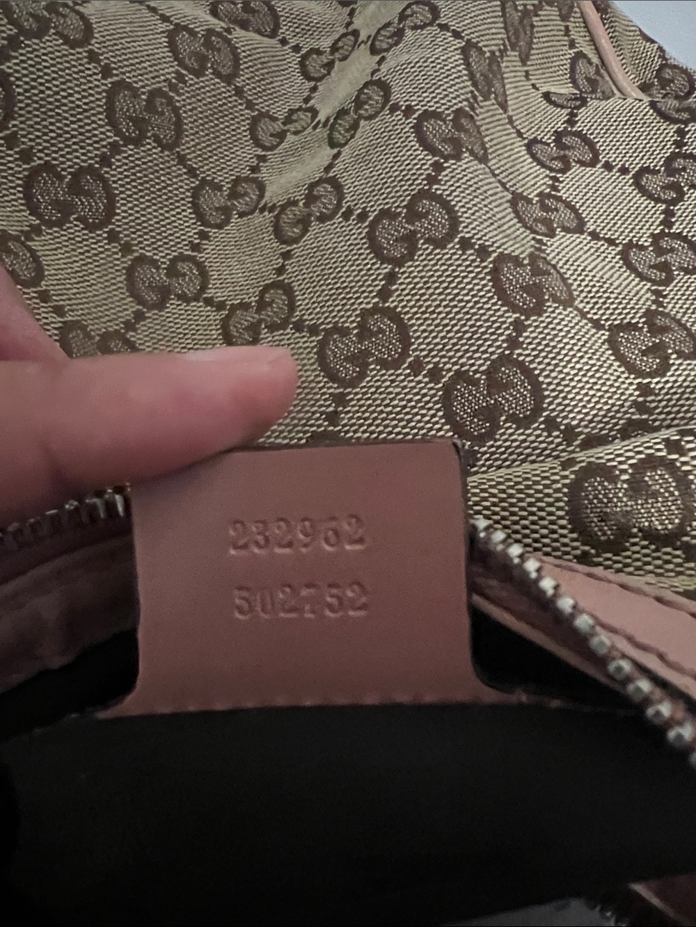 Gucci Beige GG Canvas Shoulder Bag with Pink Trim - Picture 3 of 5